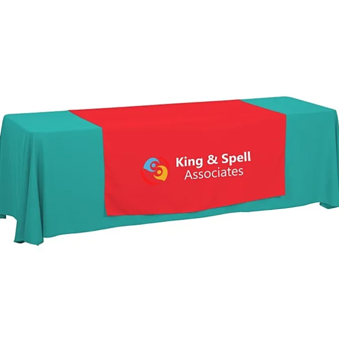 Serged 8-foot Closed-Back Table Throw and Runner Kit - 24 hr