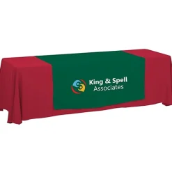 Serged 8-foot Closed-Back Table Throw and Runner Kit - 24 hr