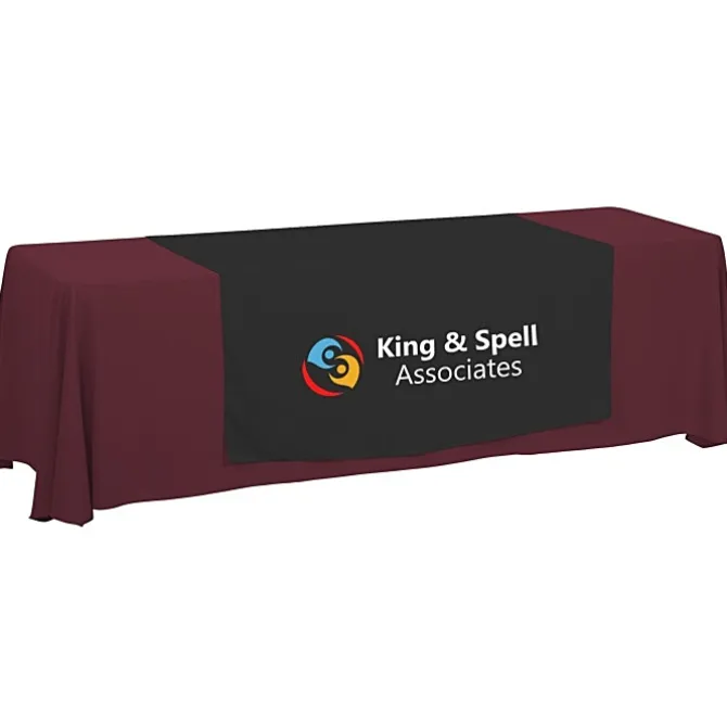 Serged 8-foot Closed-Back Table Throw and Runner Kit - 24 hr