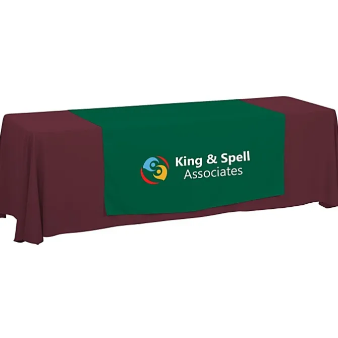 Serged 8-foot Closed-Back Table Throw and Runner Kit - 24 hr