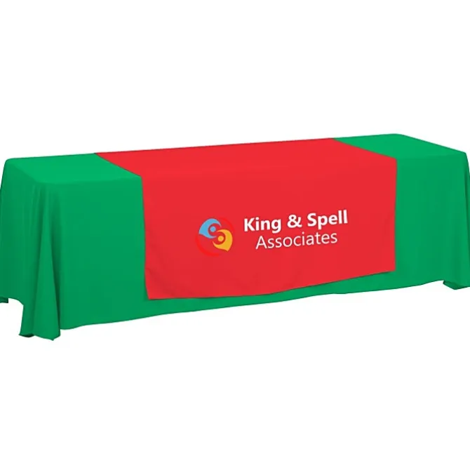 Serged 8-foot Closed-Back Table Throw and Runner Kit - 24 hr