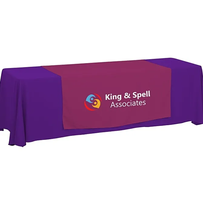 Serged 8-foot Closed-Back Table Throw and Runner Kit - 24 hr