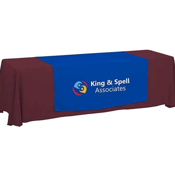 Serged 8-foot Closed-Back Table Throw and Runner Kit - 24 hr