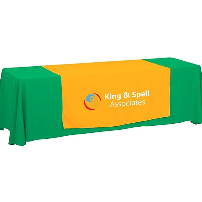 Serged 8-foot Closed-Back Table Throw and Runner Kit - 24 hr