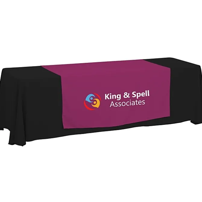Serged 8-foot Closed-Back Table Throw and Runner Kit - 24 hr