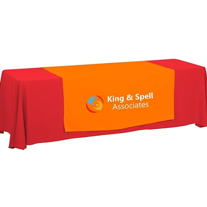 Serged 8-foot Closed-Back Table Throw and Runner Kit - 24 hr