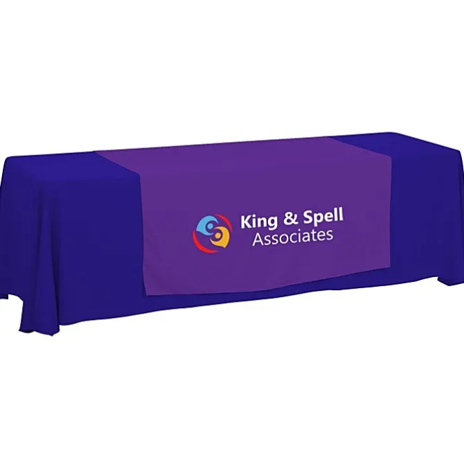 Serged 8-foot Closed-Back Table Throw and Runner Kit - 24 hr