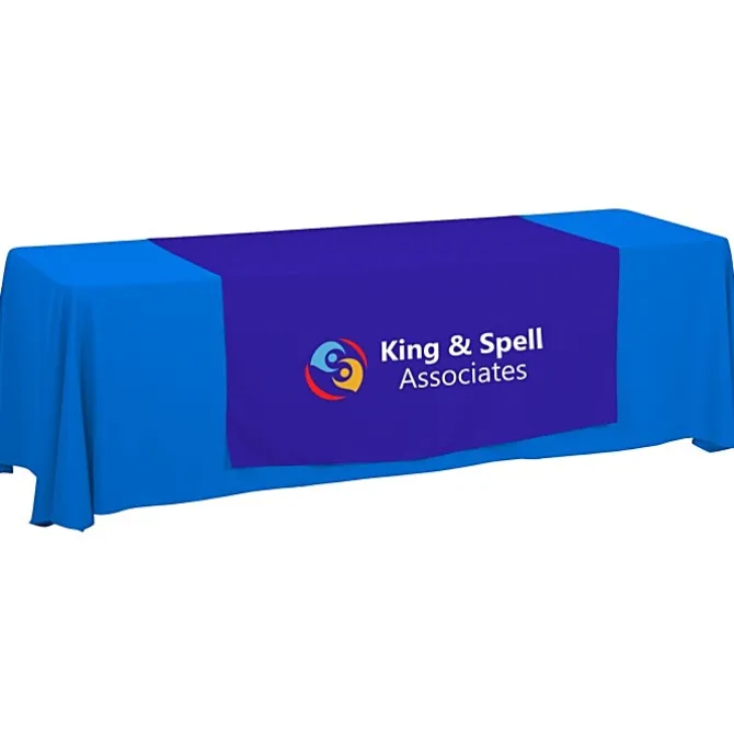 Serged 8-foot Closed-Back Table Throw and Runner Kit - 24 hr