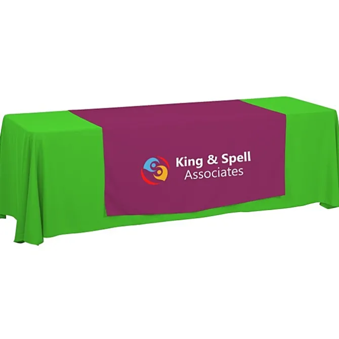 Serged 8-foot Closed-Back Table Throw and Runner Kit - 24 hr