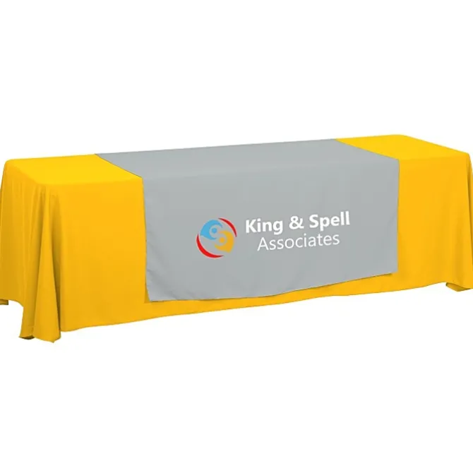 Serged 8-foot Closed-Back Table Throw and Runner Kit - 24 hr