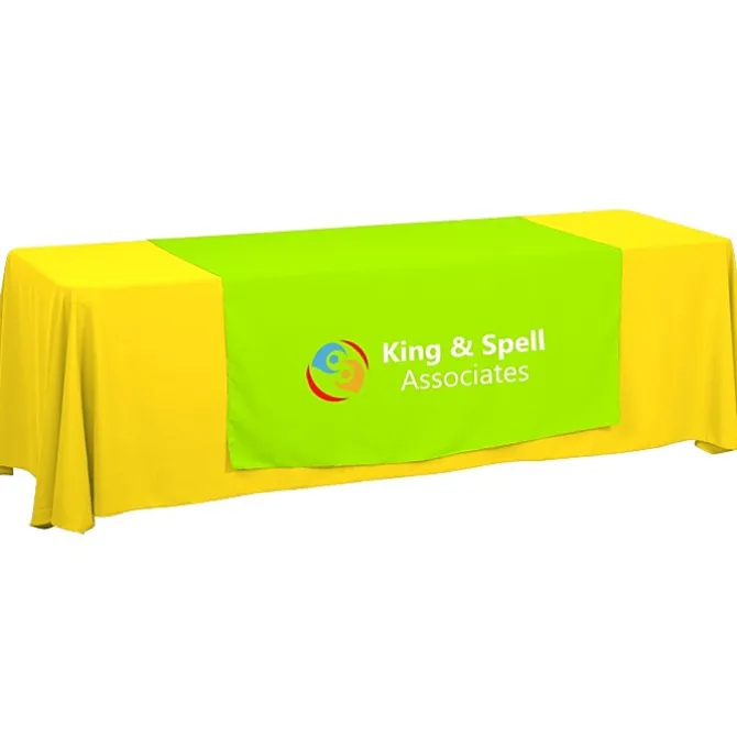 Serged 8-foot Closed-Back Table Throw and Runner Kit - 24 hr