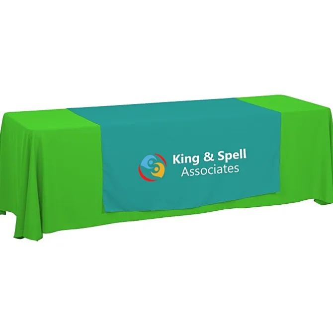 Serged 8-foot Closed-Back Table Throw and Runner Kit - 24 hr