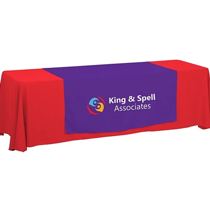 Serged 8-foot Closed-Back Table Throw and Runner Kit - 24 hr