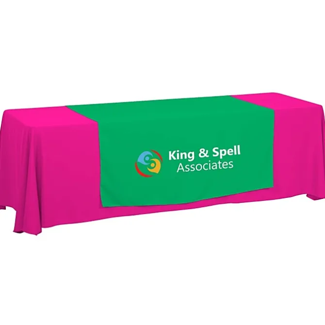 Serged 8-foot Closed-Back Table Throw and Runner Kit - 24 hr