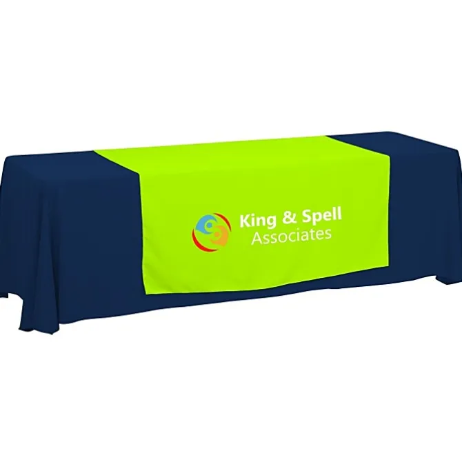 Serged 8-foot Closed-Back Table Throw and Runner Kit - 24 hr