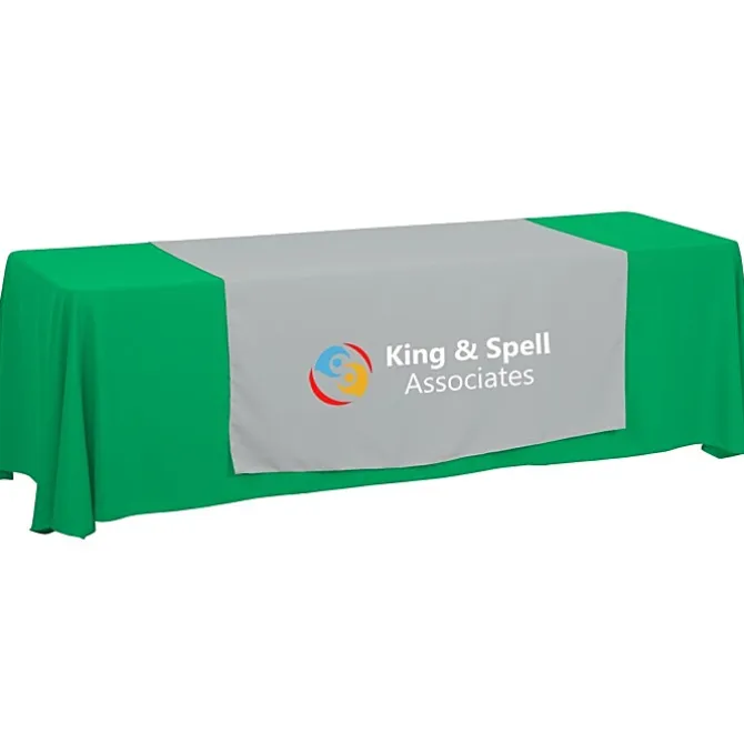 Serged 8-foot Closed-Back Table Throw and Runner Kit - 24 hr