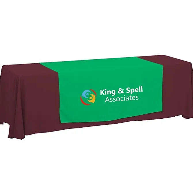 Serged 8-foot Closed-Back Table Throw and Runner Kit - 24 hr