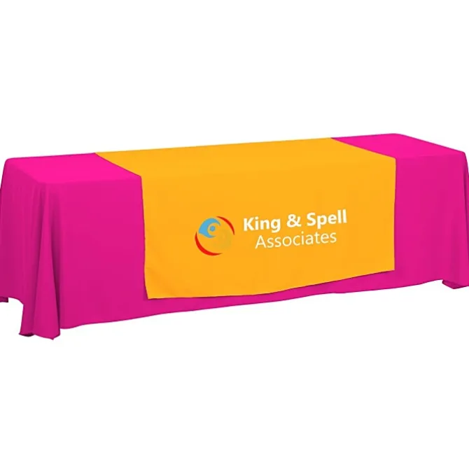 Serged 8-foot Closed-Back Table Throw and Runner Kit - 24 hr