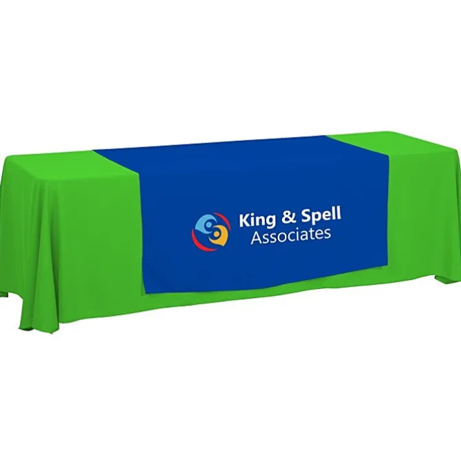 Serged 8-foot Closed-Back Table Throw and Runner Kit - 24 hr