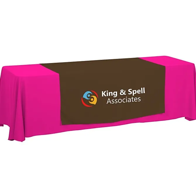 Serged 8-foot Closed-Back Table Throw and Runner Kit - 24 hr