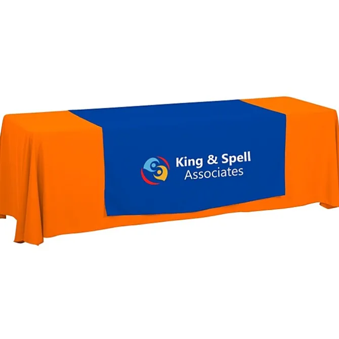 Serged 8-foot Closed-Back Table Throw and Runner Kit - 24 hr