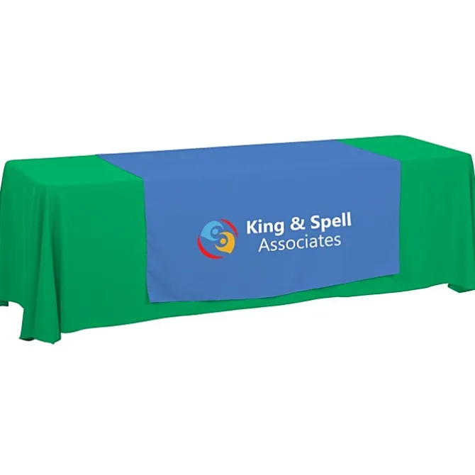 Serged 8-foot Closed-Back Table Throw and Runner Kit - 24 hr