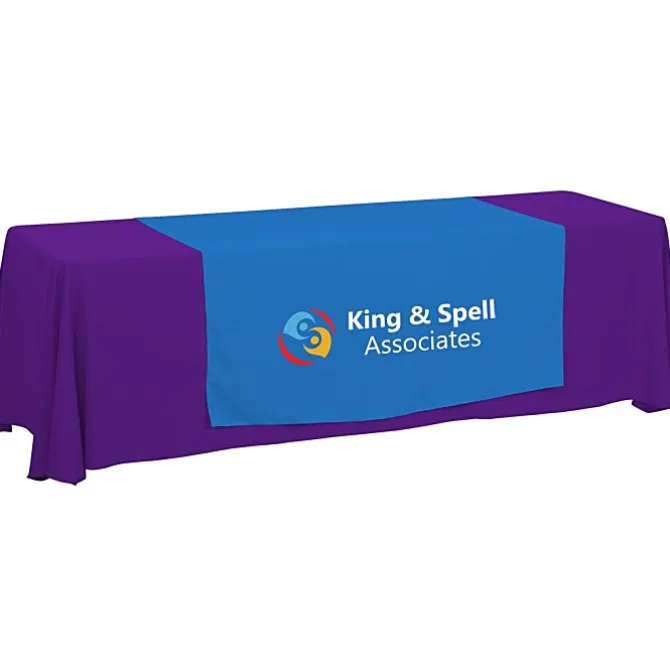Serged 8-foot Closed-Back Table Throw and Runner Kit - 24 hr