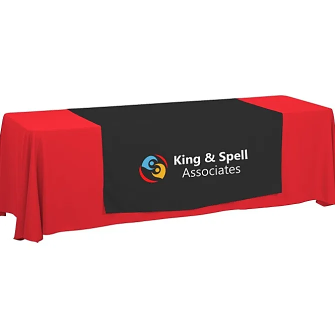 Serged 8-foot Closed-Back Table Throw and Runner Kit - 24 hr