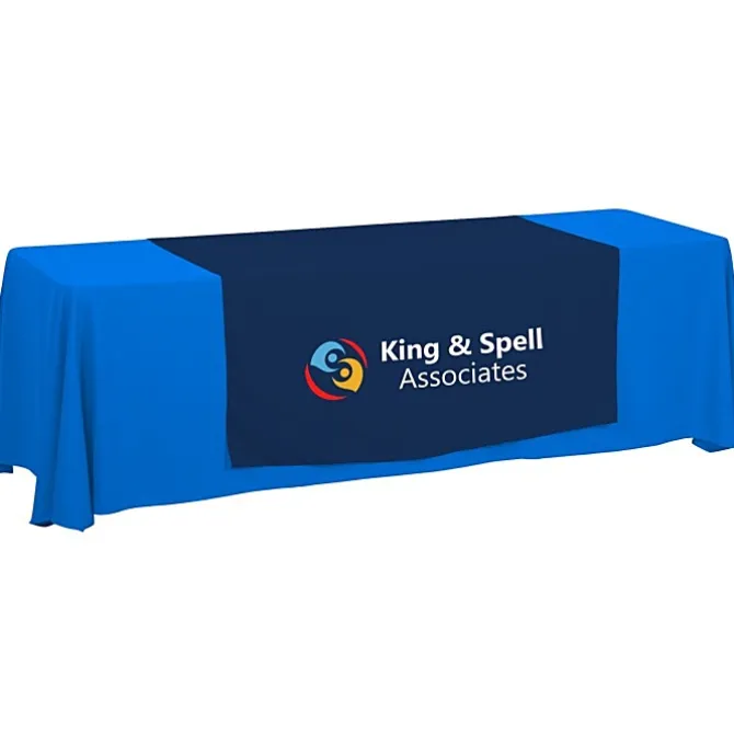 Serged 8-foot Closed-Back Table Throw and Runner Kit - 24 hr