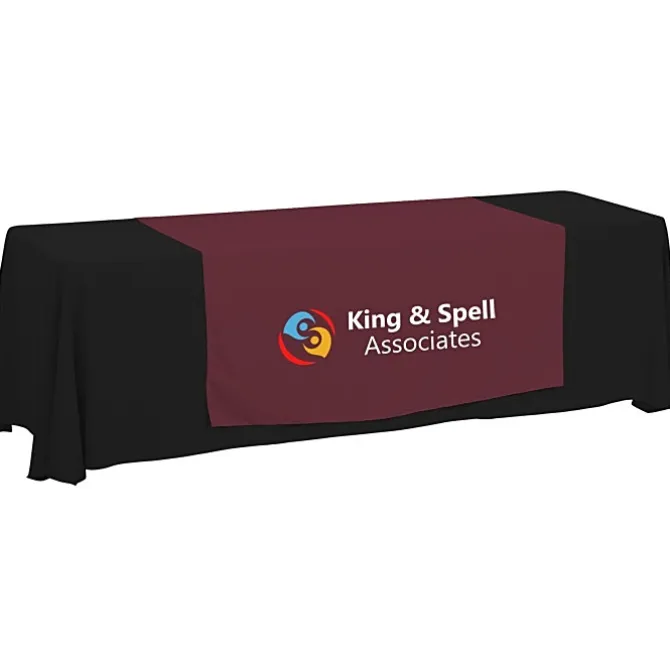 Serged 8-foot Closed-Back Table Throw and Runner Kit - 24 hr