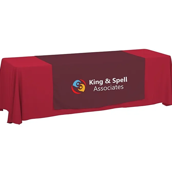 Serged 8-foot Closed-Back Table Throw and Runner Kit - 24 hr