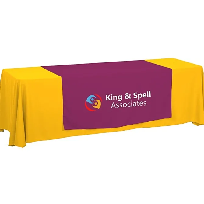 Serged 8-foot Closed-Back Table Throw and Runner Kit - 24 hr