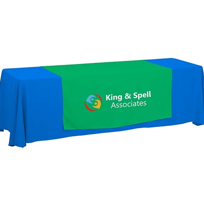 Serged 8-foot Closed-Back Table Throw and Runner Kit - 24 hr
