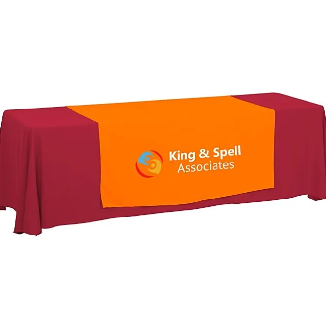 Serged 8-foot Closed-Back Table Throw and Runner Kit - 24 hr