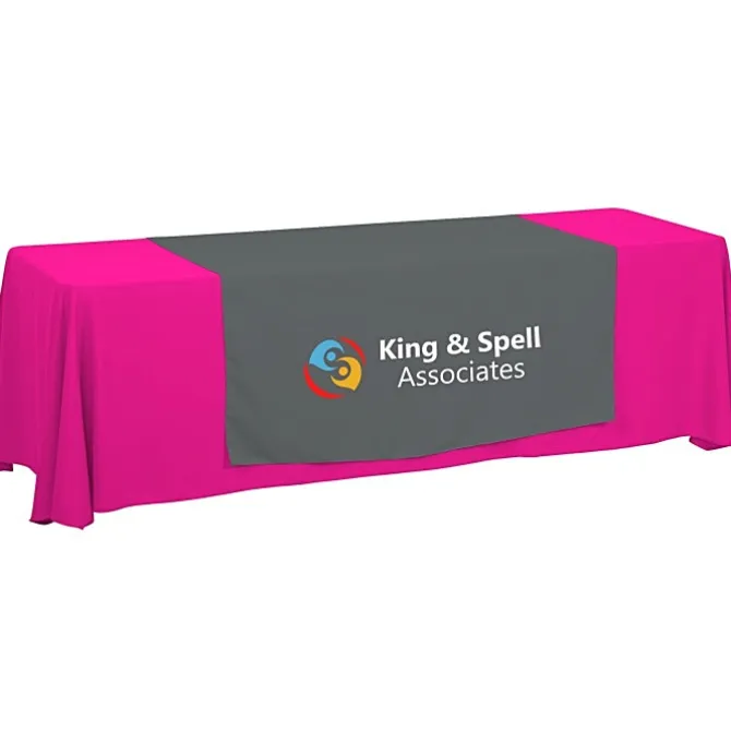 Serged 8-foot Closed-Back Table Throw and Runner Kit - 24 hr