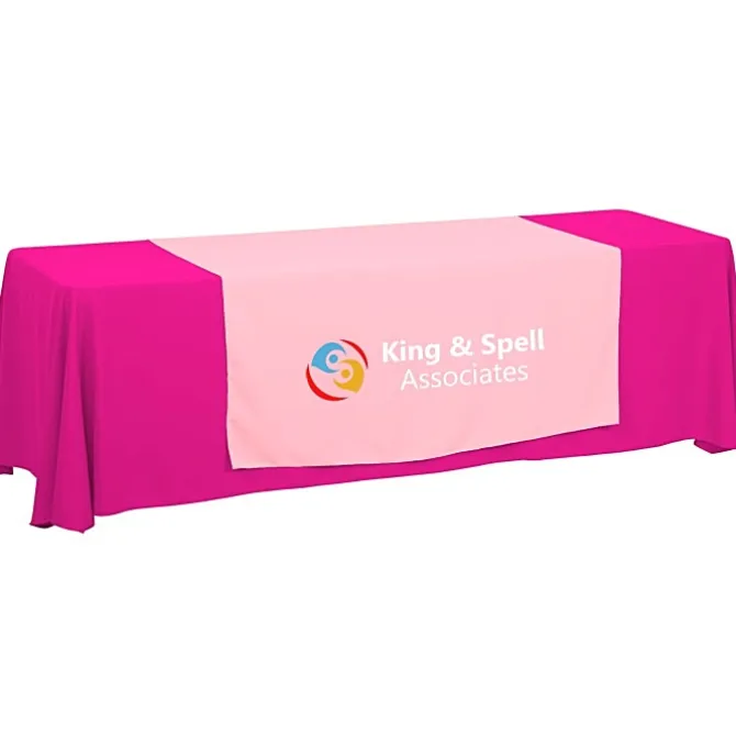 Serged 8-foot Closed-Back Table Throw and Runner Kit - 24 hr