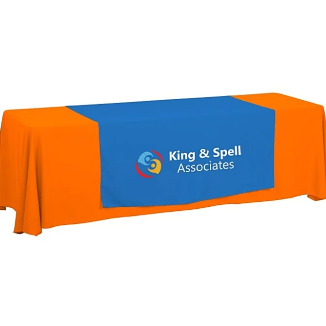 Serged 8-foot Closed-Back Table Throw and Runner Kit - 24 hr