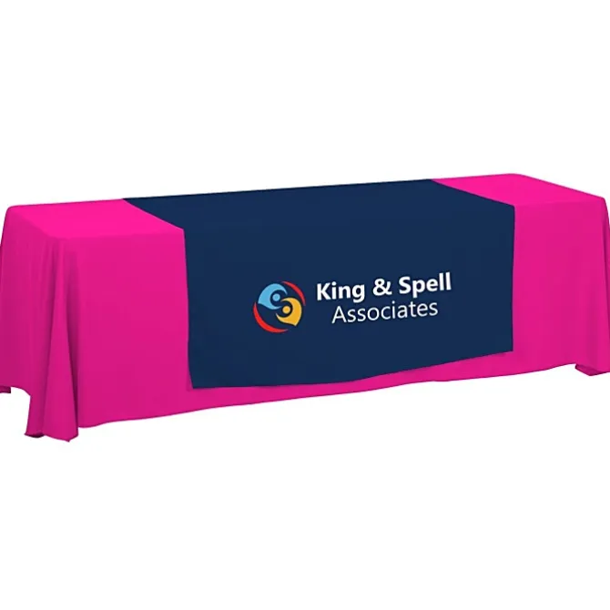 Serged 8-foot Closed-Back Table Throw and Runner Kit - 24 hr