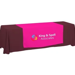 Serged 8-foot Closed-Back Table Throw and Runner Kit - 24 hr