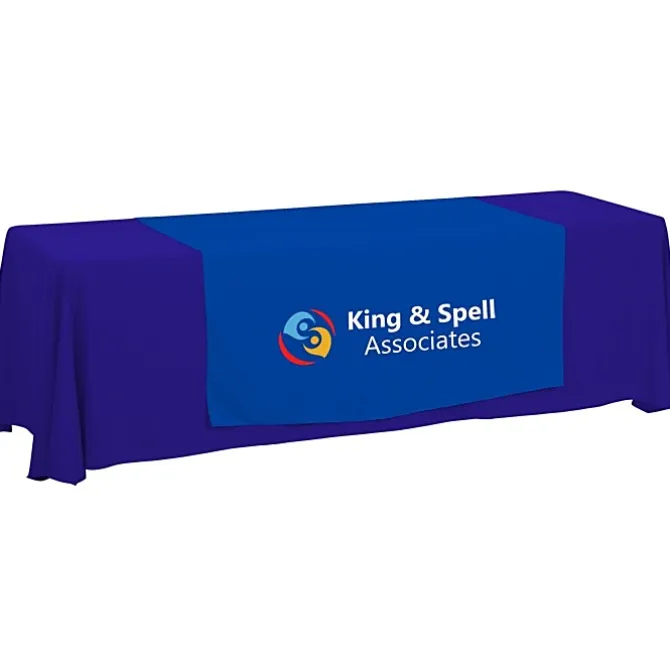Serged 8-foot Closed-Back Table Throw and Runner Kit - 24 hr
