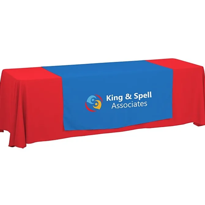 Serged 8-foot Closed-Back Table Throw and Runner Kit - 24 hr