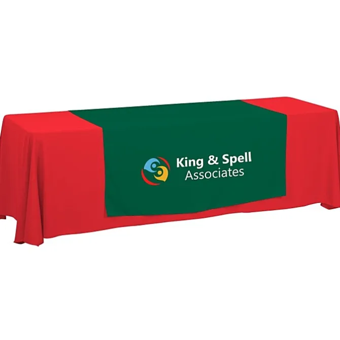 Serged 8-foot Closed-Back Table Throw and Runner Kit - 24 hr