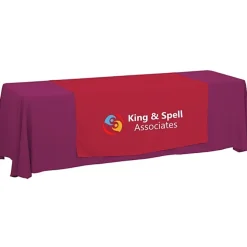 Serged 8-foot Closed-Back Table Throw and Runner Kit - 24 hr