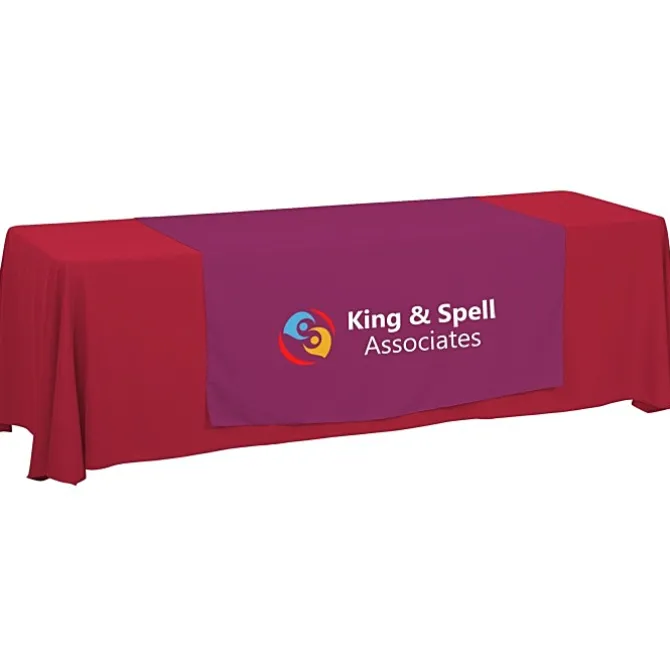 Serged 8-foot Closed-Back Table Throw and Runner Kit - 24 hr