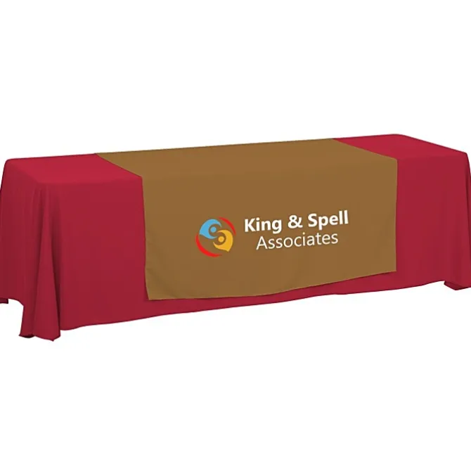 Serged 8-foot Closed-Back Table Throw and Runner Kit - 24 hr