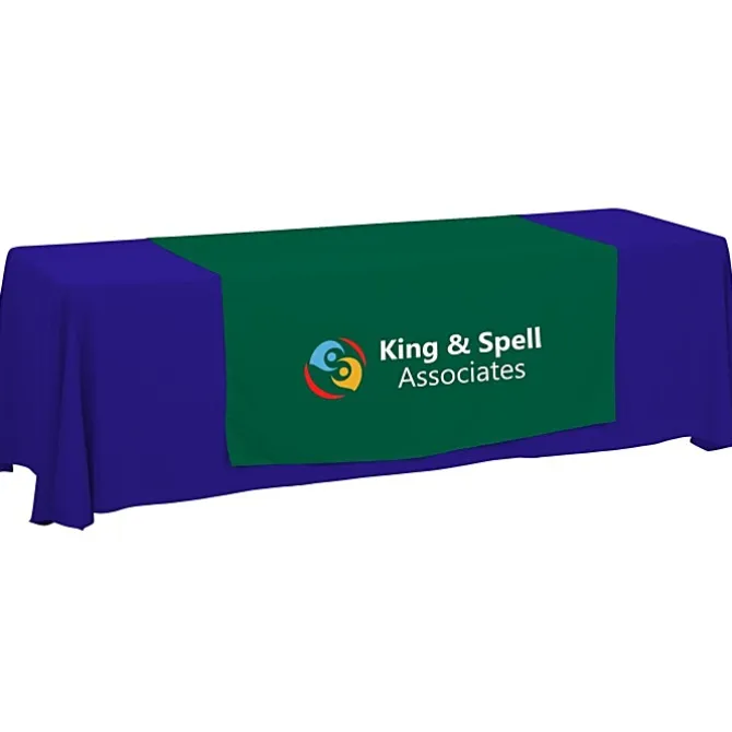 Serged 8-foot Closed-Back Table Throw and Runner Kit - 24 hr
