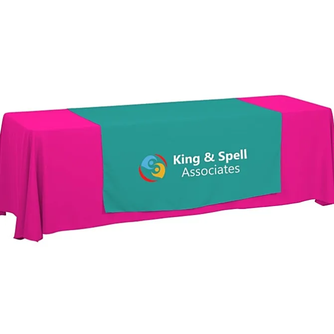 Serged 8-foot Closed-Back Table Throw and Runner Kit - 24 hr
