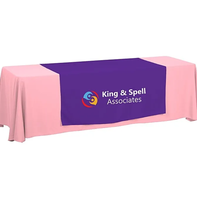 Serged 8-foot Closed-Back Table Throw and Runner Kit - 24 hr