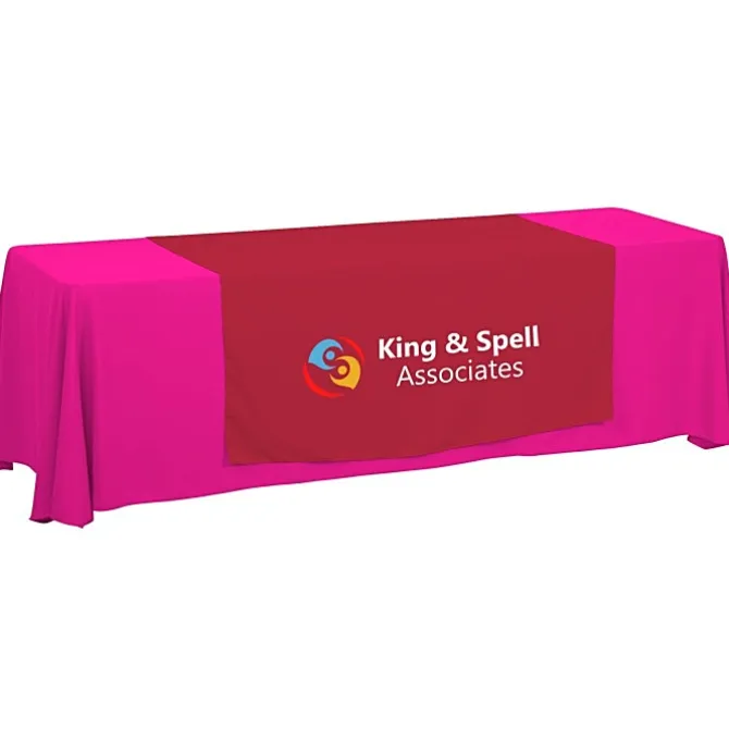 Serged 8-foot Closed-Back Table Throw and Runner Kit - 24 hr