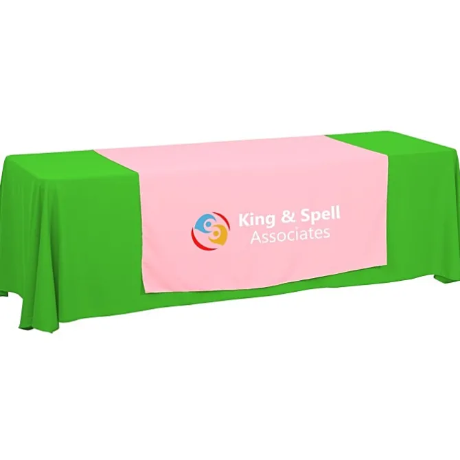 Serged 8-foot Closed-Back Table Throw and Runner Kit - 24 hr